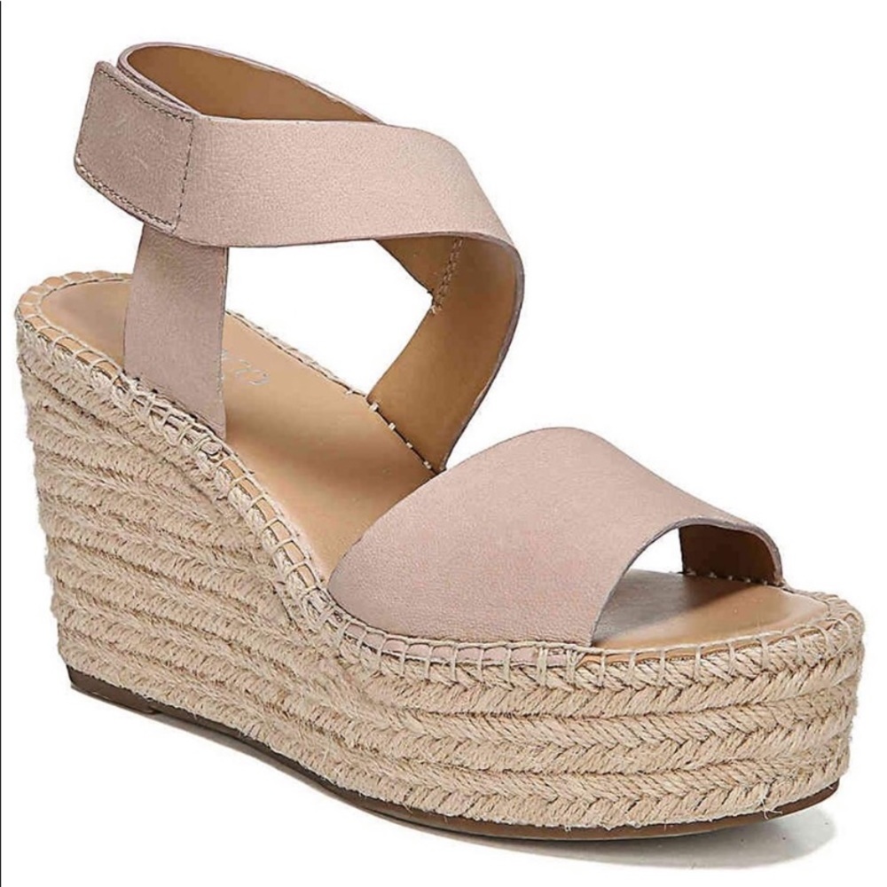 Like new.  Franco Sarto Tulsa Leather Wedges (10)